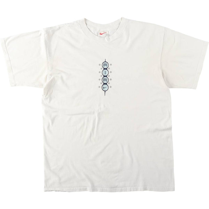 90'S Vintage Nike Logo Print T-Shirt, Men's Size Medium cotton white type Vintage Second Hand
