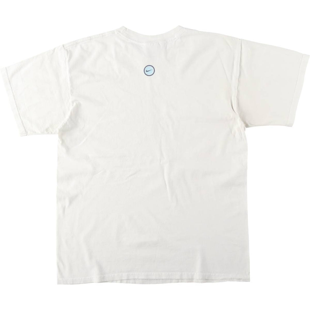 90'S Vintage Nike Logo Print T-Shirt, Men's Size Medium cotton white type Vintage Second Hand
