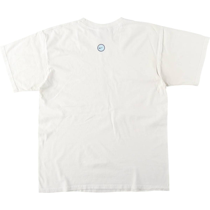 90'S Vintage Nike Logo Print T-Shirt, Men's Size Medium cotton white type Vintage Second Hand