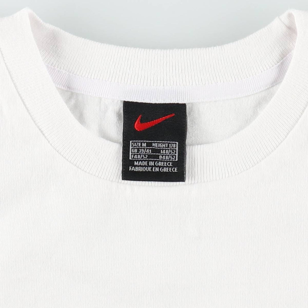 90'S Nike One Point Logo T-shirt, Men's M size, Vintage cotton white type Vintage Second Hand
