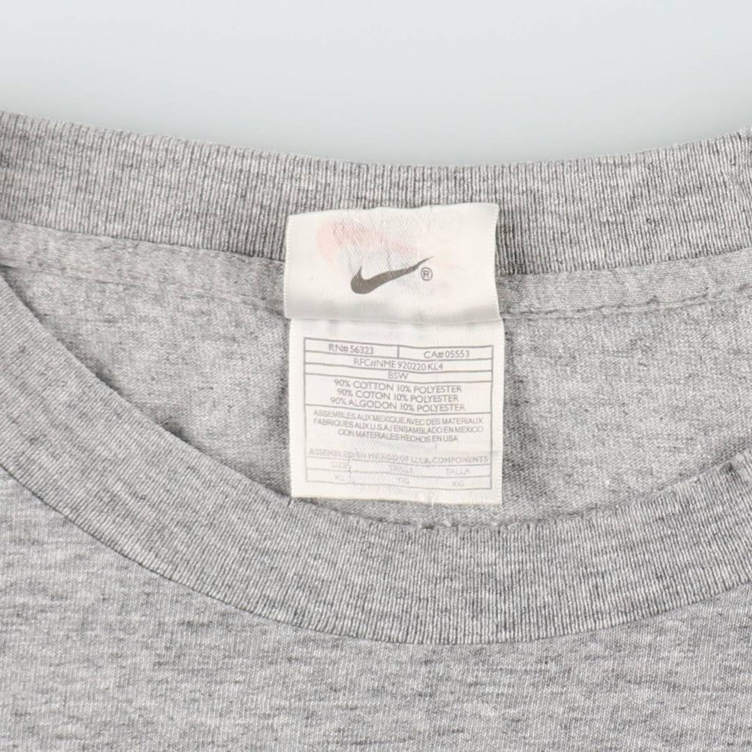 90'S Nike Logo Print T-Shirt, Men's Size XL (Equivalent), Vintage cotton gray type Vintage Second Hand
