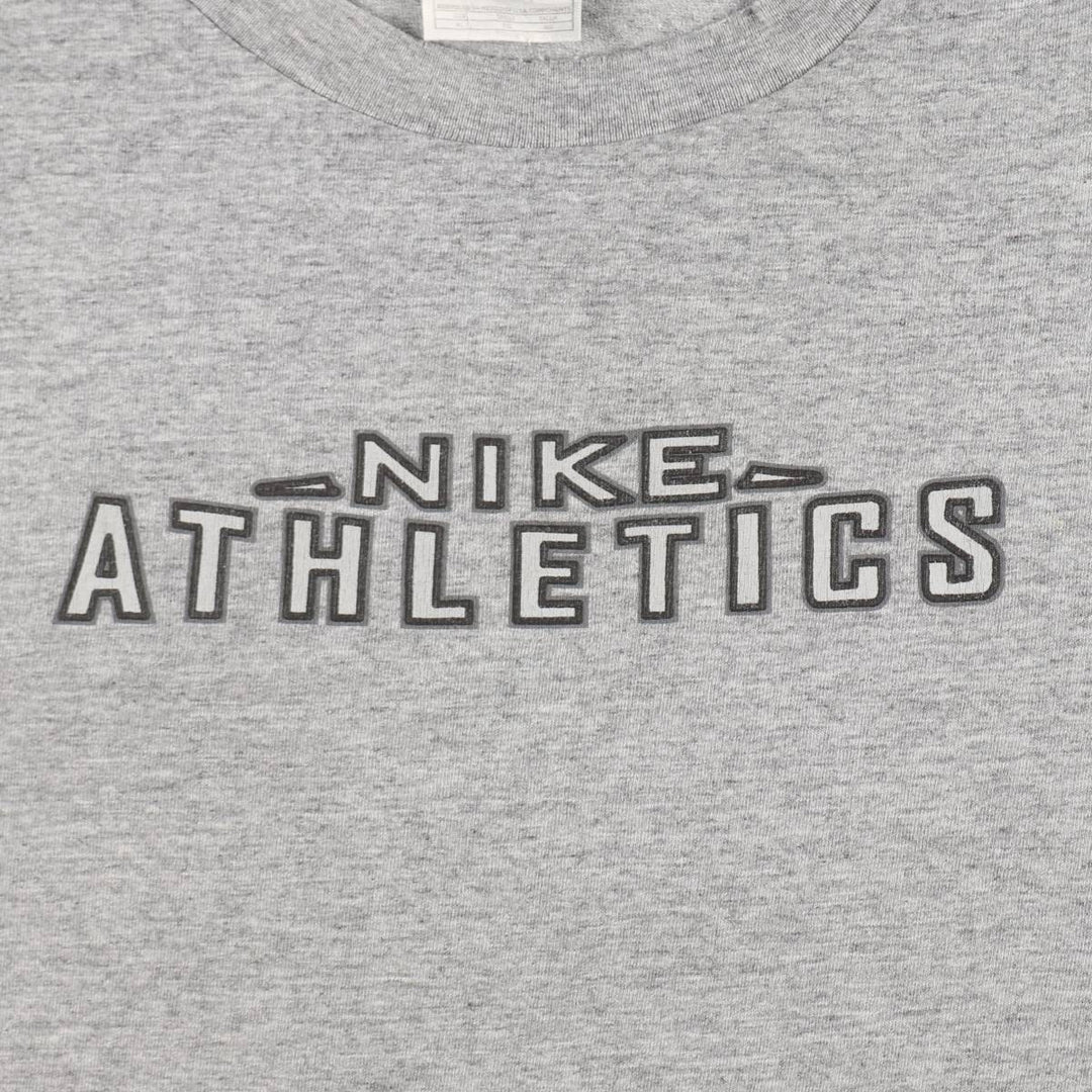 90'S Nike Logo Print T-Shirt, Men's Size XL (Equivalent), Vintage cotton gray type Vintage Second Hand