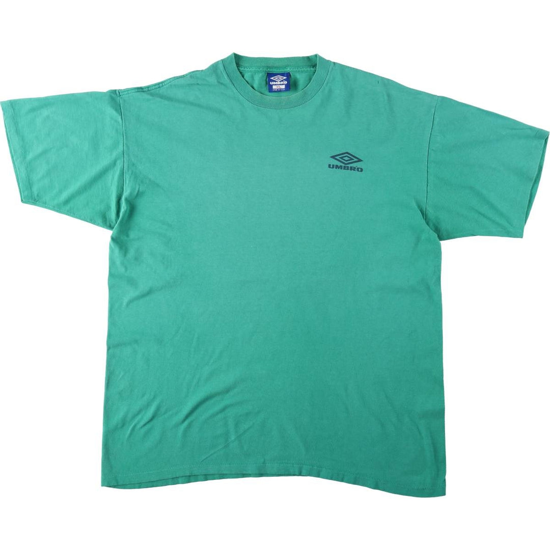 90'S Umbro Blue Tag Logo Print T-Shirt, Made in USA, Men's XL (approx.) Vintage cotton green type Vintage Second Hand