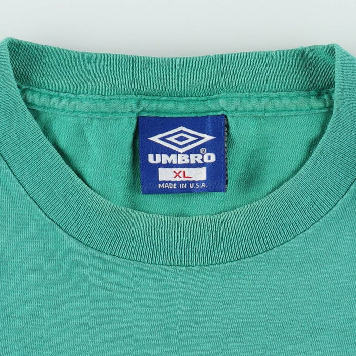 90'S Umbro Blue Tag Logo Print T-Shirt, Made in USA, Men's XL (approx.) Vintage cotton green type Vintage Second Hand
