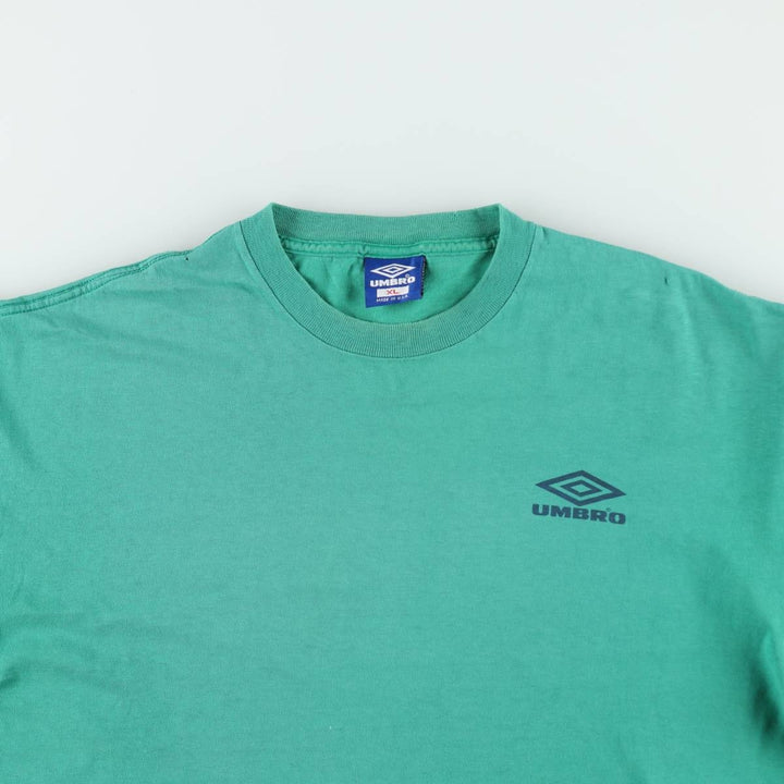 90'S Umbro Blue Tag Logo Print T-Shirt, Made in USA, Men's XL (approx.) Vintage cotton green type Vintage Second Hand