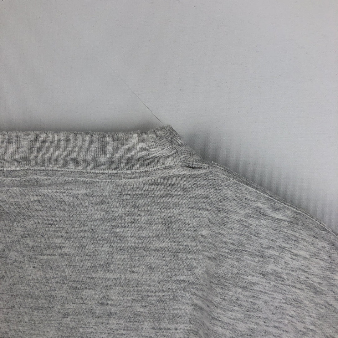 80s-90'S Adidas Trefoil Logo Print T-Shirt, Made in USA, Men's XXL equivalent, Vintage cotton gray type Vintage Second Hand