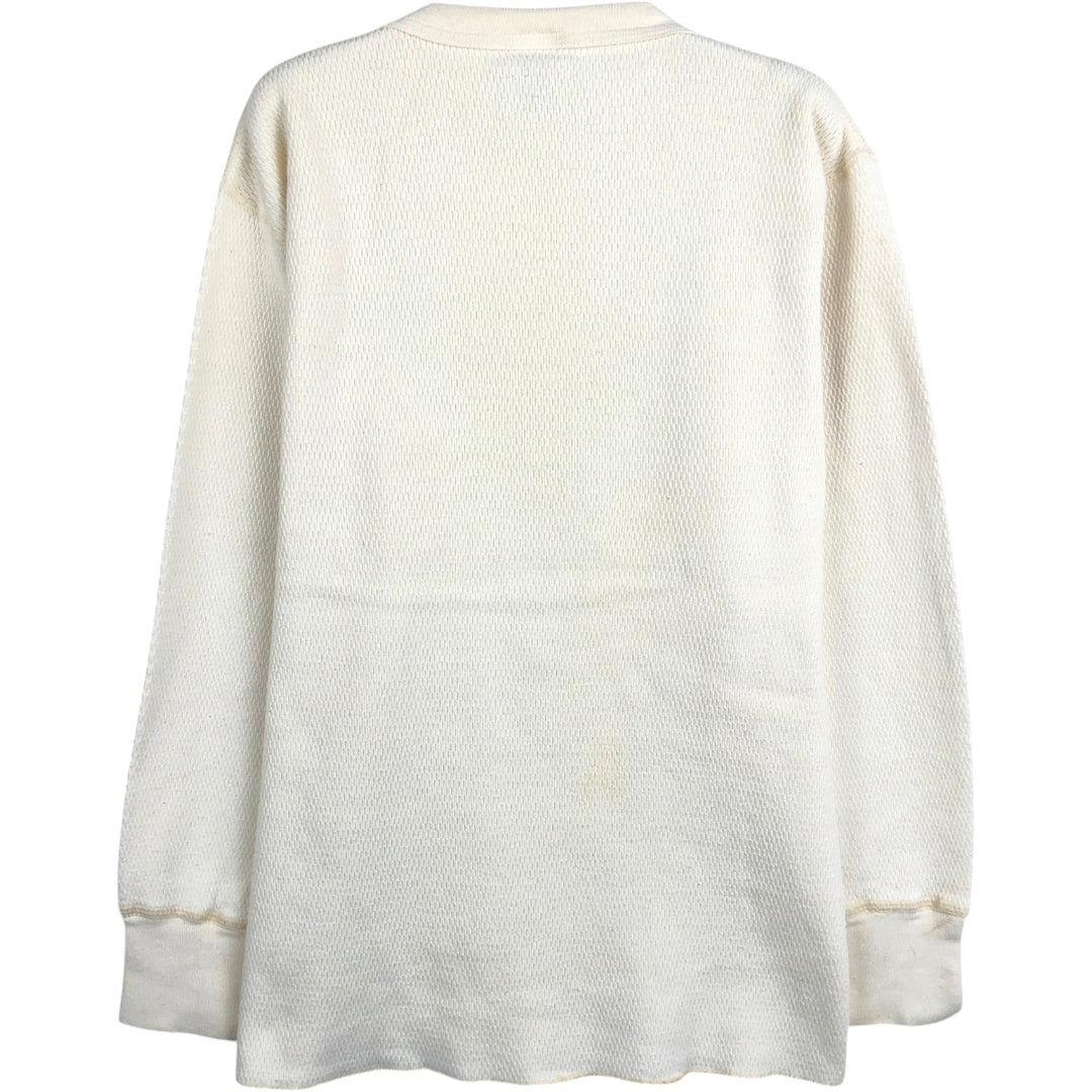 Carhartt Thermal Long-Sleeve T-Shirt, Honeycomb Pattern, Made in USA, Men's Size M (equivalent) cotton white type Vintage Second Hand