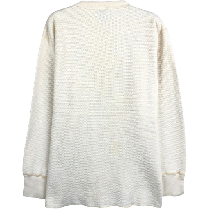Carhartt Thermal Long-Sleeve T-Shirt, Honeycomb Pattern, Made in USA, Men's Size M (equivalent) cotton white type Vintage Second Hand