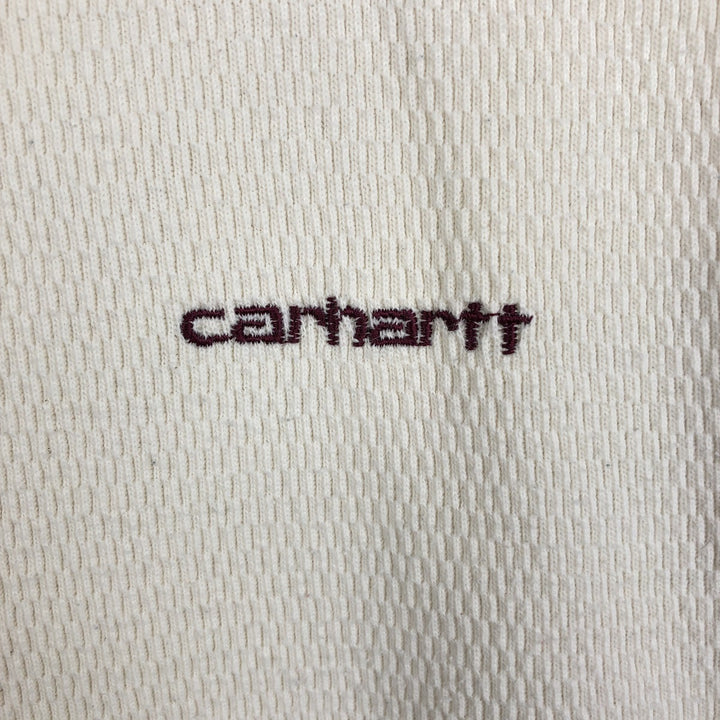 Carhartt Thermal Long-Sleeve T-Shirt, Honeycomb Pattern, Made in USA, Men's Size M (equivalent) cotton white type Vintage Second Hand