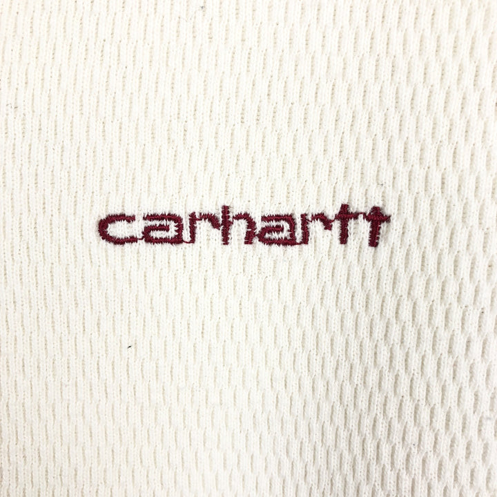 Carhartt Thermal Long-Sleeve T-Shirt, Honeycomb Pattern, Men's Size S (equivalent) unclear white type Vintage Second Hand