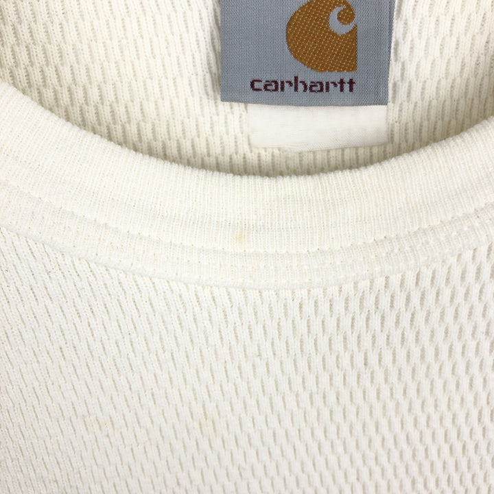 Carhartt Thermal Long-Sleeve T-Shirt, Honeycomb Pattern, Men's Size S (equivalent) unclear white type Vintage Second Hand