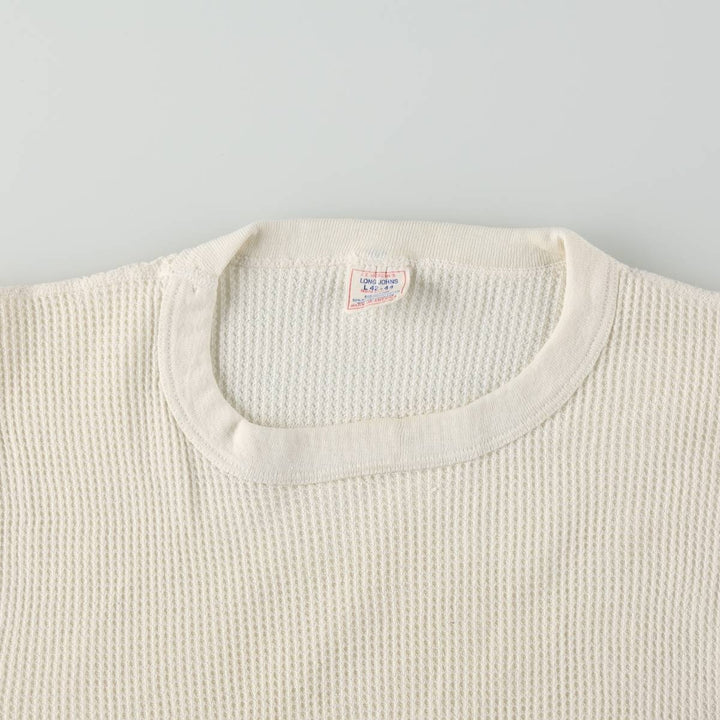 ~1980'S JC Morgan's Thermal Long-Sleeve T-Shirt, Made in USA, Men's Size L (Equivalent), Vintage cotton white type Vintage Second Hand
