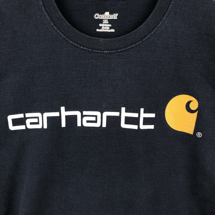 Carhartt long-sleeved T-shirt, men's size XL cotton navy blue type Vintage Second Hand