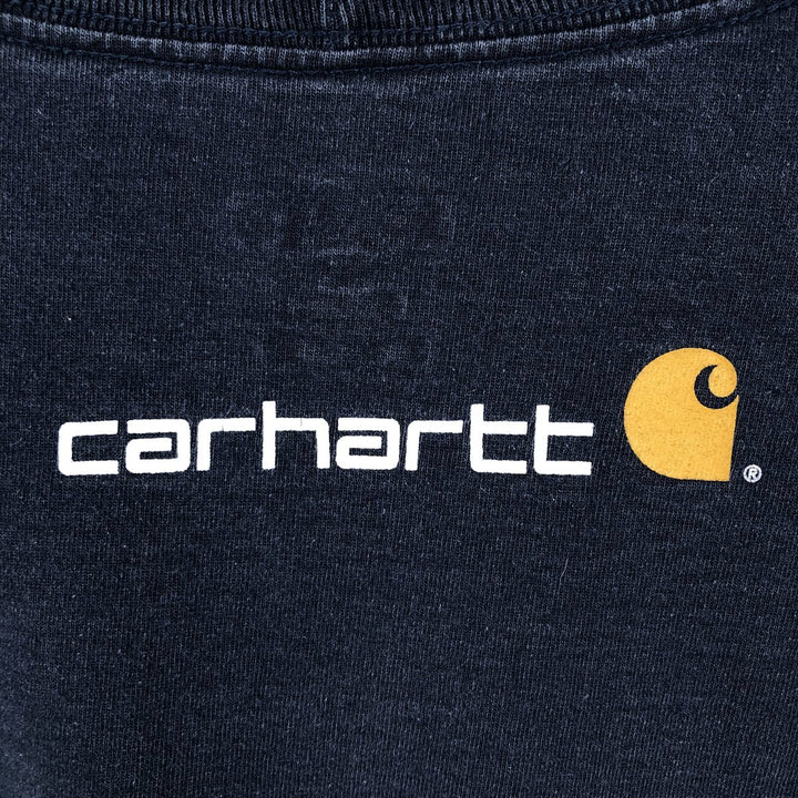 Carhartt long-sleeved T-shirt, men's size XL cotton navy blue type Vintage Second Hand