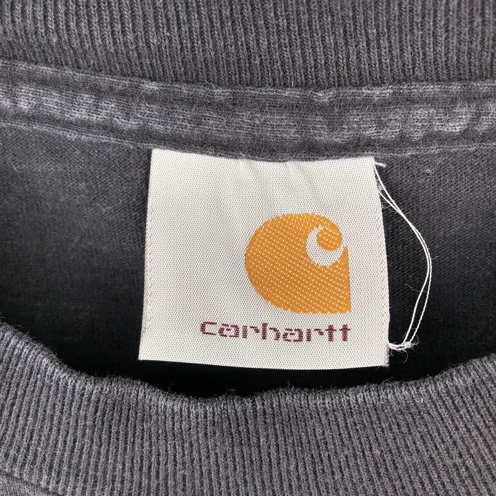 Carhartt Plain Pocket Long T-Shirt, Men's XL Size unclear navy blue type Vintage Second Hand