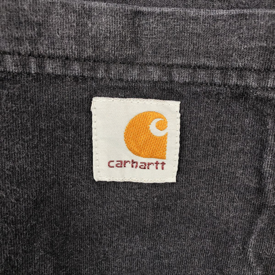 Carhartt Plain Pocket Long T-Shirt, Men's XL Size unclear navy blue type Vintage Second Hand
