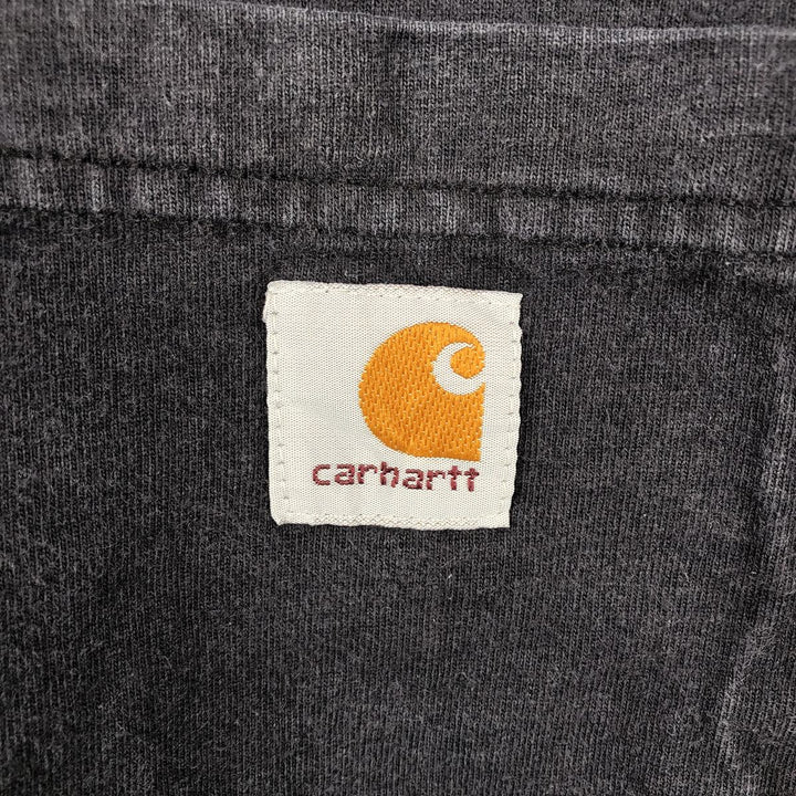 Carhartt Plain Pocket Long T-Shirt, Men's XL Size unclear navy blue type Vintage Second Hand