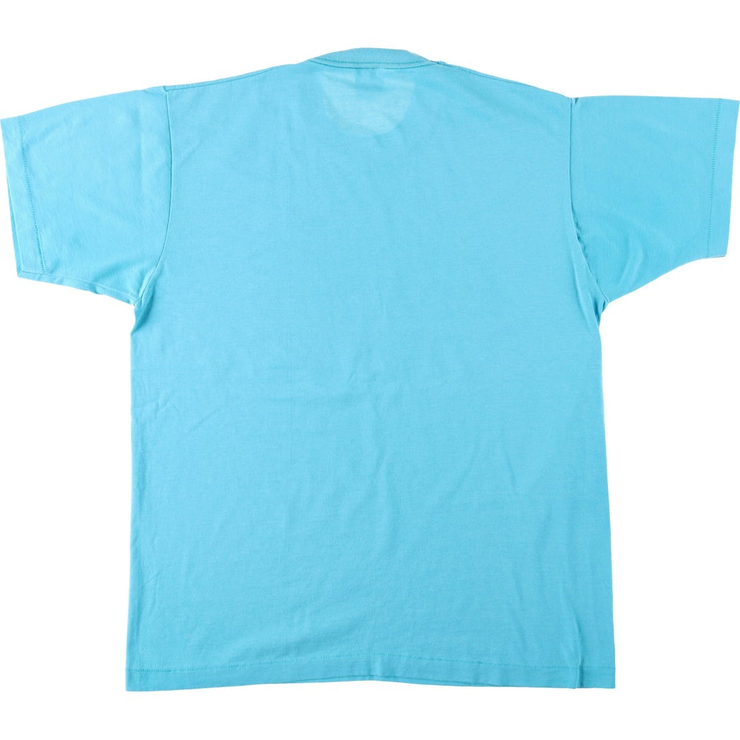 90'S Screen Stars Best Message Print T-Shirt, Made in USA, Men's XL, Vintage cotton Blue type light blue Vintage Second Hand