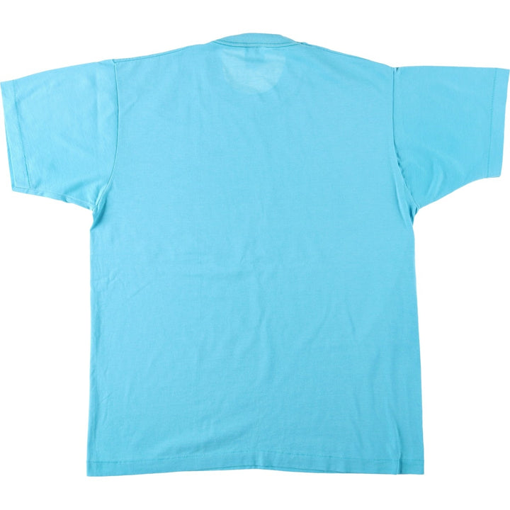 90'S Screen Stars Best Message Print T-Shirt, Made in USA, Men's XL, Vintage cotton Blue type light blue Vintage Second Hand