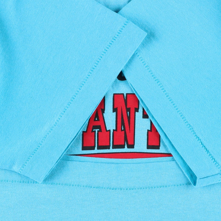 90'S Screen Stars Best Message Print T-Shirt, Made in USA, Men's XL, Vintage cotton Blue type light blue Vintage Second Hand