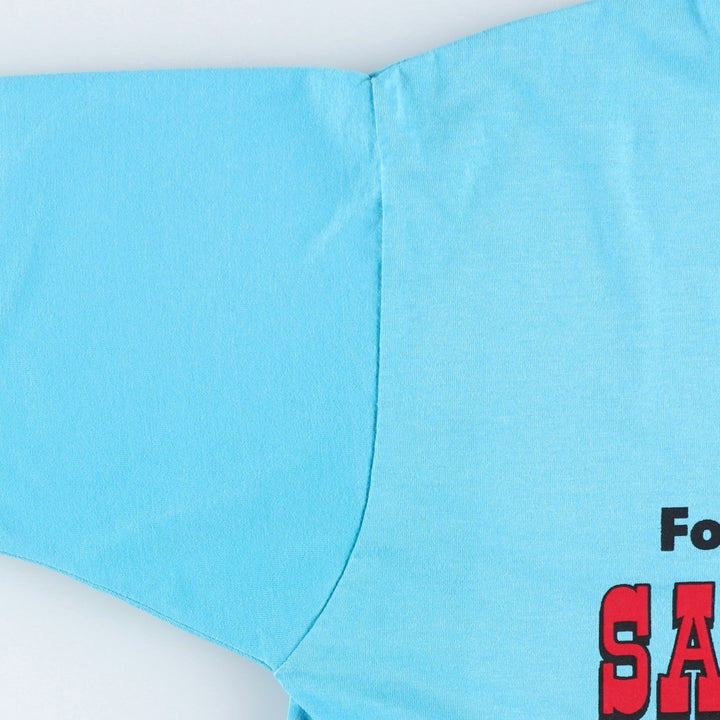 90'S Screen Stars Best Message Print T-Shirt, Made in USA, Men's XL, Vintage cotton Blue type light blue Vintage Second Hand