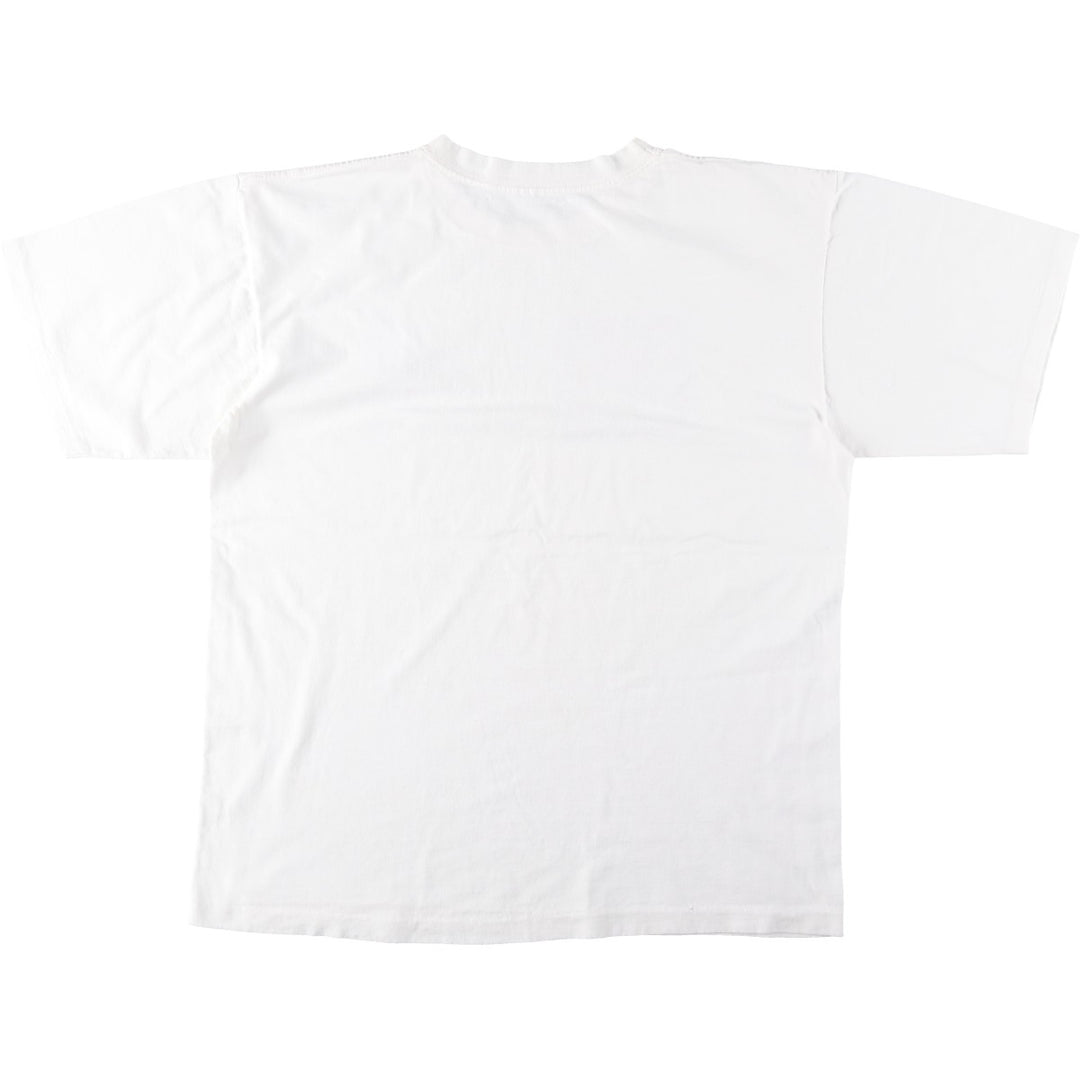 American flag pattern message print T-shirt, men's size L (approx.), vintage. unclear white type Vintage Second Hand