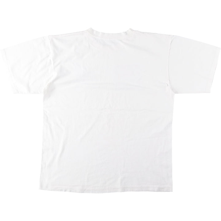 American flag pattern message print T-shirt, men's size L (approx.), vintage. unclear white type Vintage Second Hand