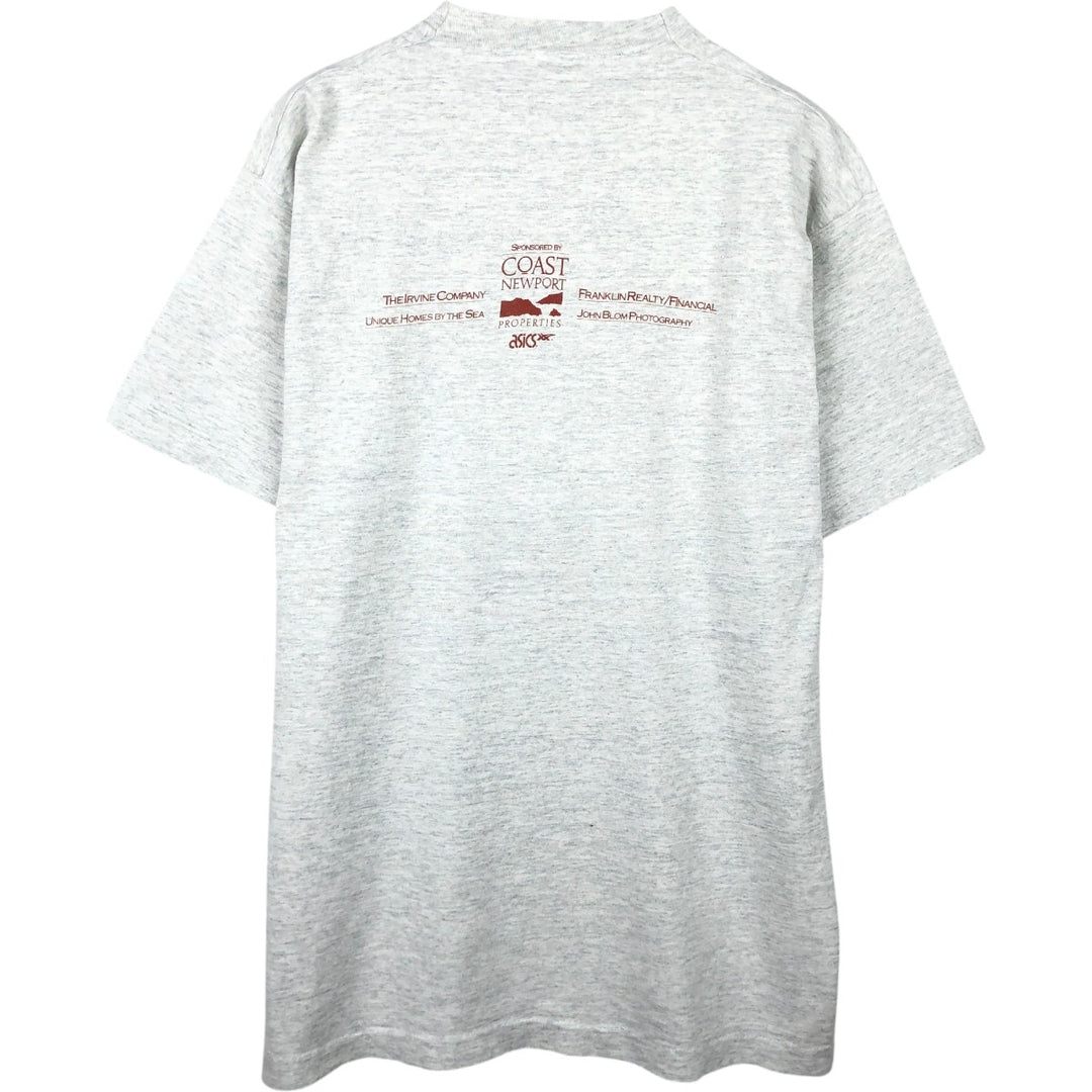 90'S Fruit of the Loom Art T-Shirt, Made in USA, Men's XL equivalent, Vintage cotton gray type Vintage Second Hand