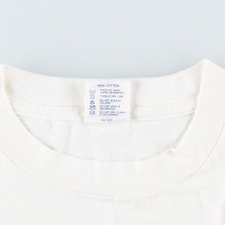 90'S Delta message print t-shirt, made in USA, men's size XL equivalent, vintage. cotton white type Vintage Second Hand