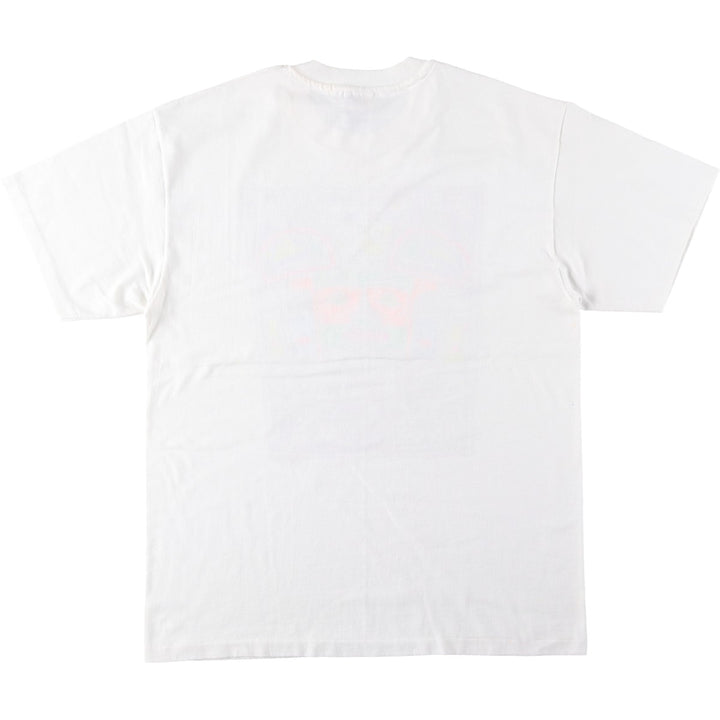 90'S Hanes Art T-shirt, Men's Size L (approx.), Vintage cotton white type Vintage Second Hand