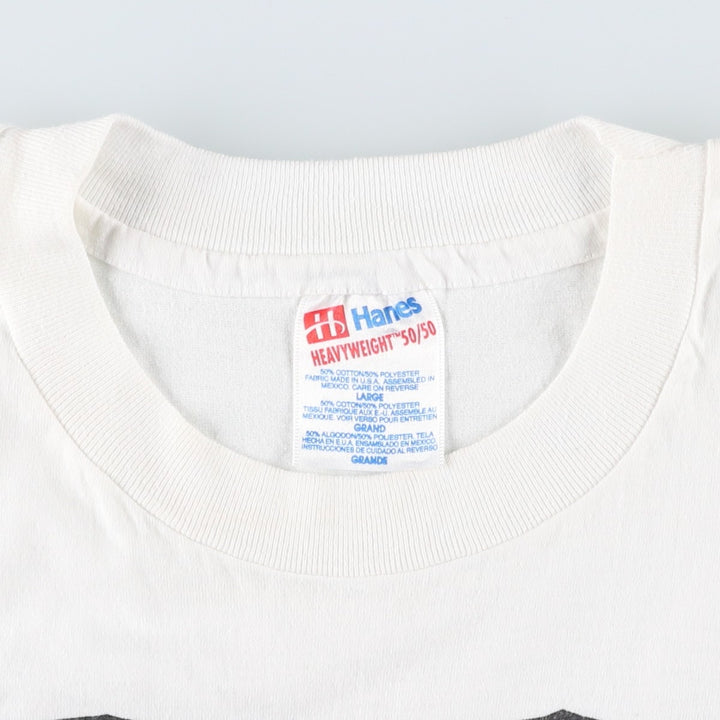 90'S Hanes Art T-shirt, Men's Size L (approx.), Vintage cotton white type Vintage Second Hand