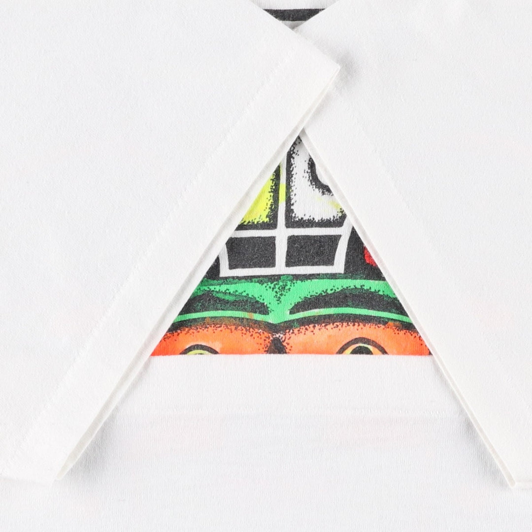 90'S Hanes Art T-shirt, Men's Size L (approx.), Vintage cotton white type Vintage Second Hand