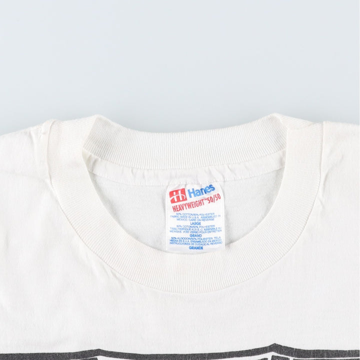 90'S Hanes Art T-shirt, Men's Size L (approx.), Vintage cotton white type Vintage Second Hand