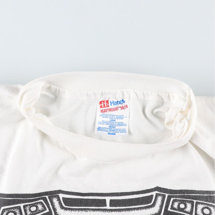 90'S Hanes Art T-shirt, Men's Size L (approx.), Vintage cotton white type Vintage Second Hand