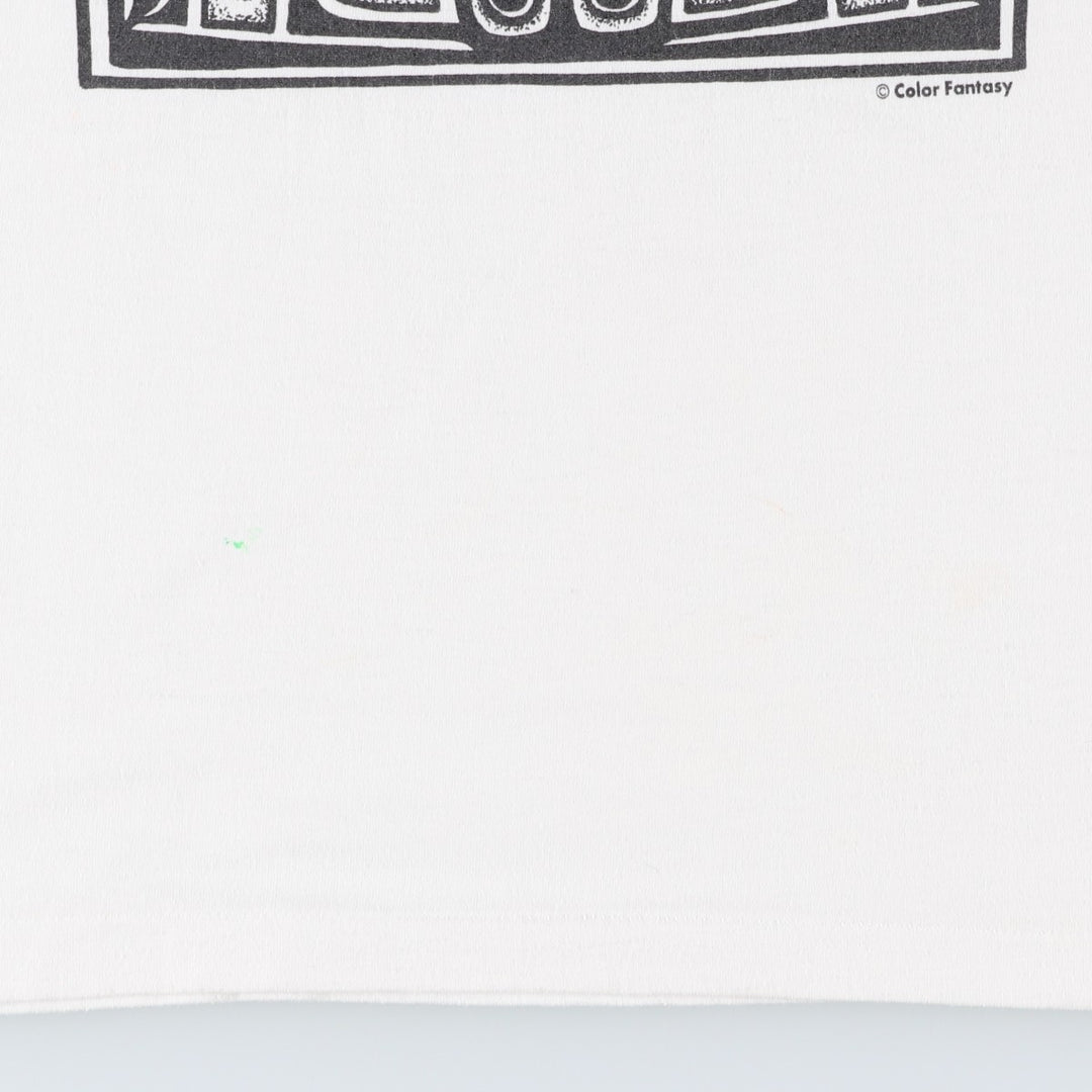 90'S Hanes Art T-shirt, Men's Size L (approx.), Vintage cotton white type Vintage Second Hand