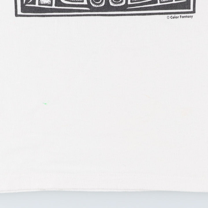 90'S Hanes Art T-shirt, Men's Size L (approx.), Vintage cotton white type Vintage Second Hand