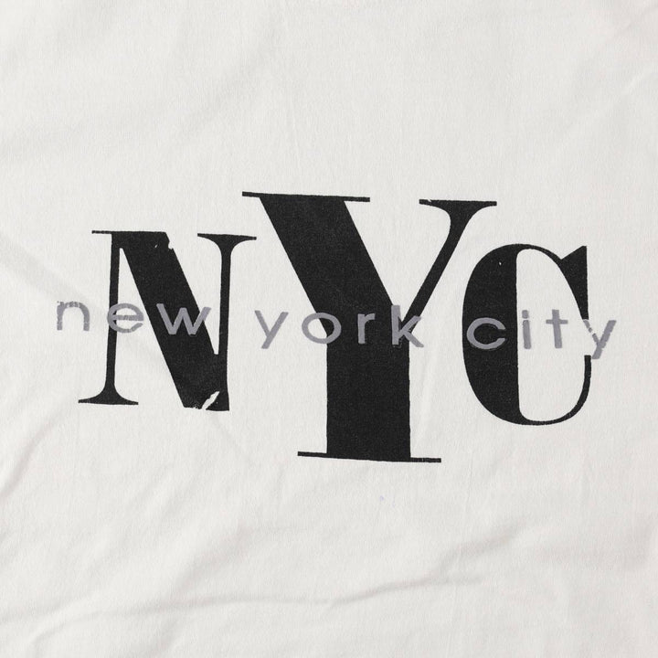 90'S Fruit of the Loom Lofteez NYC New York City Souvenir T-shirt, Men's XL equivalent. cotton white type Vintage Second Hand