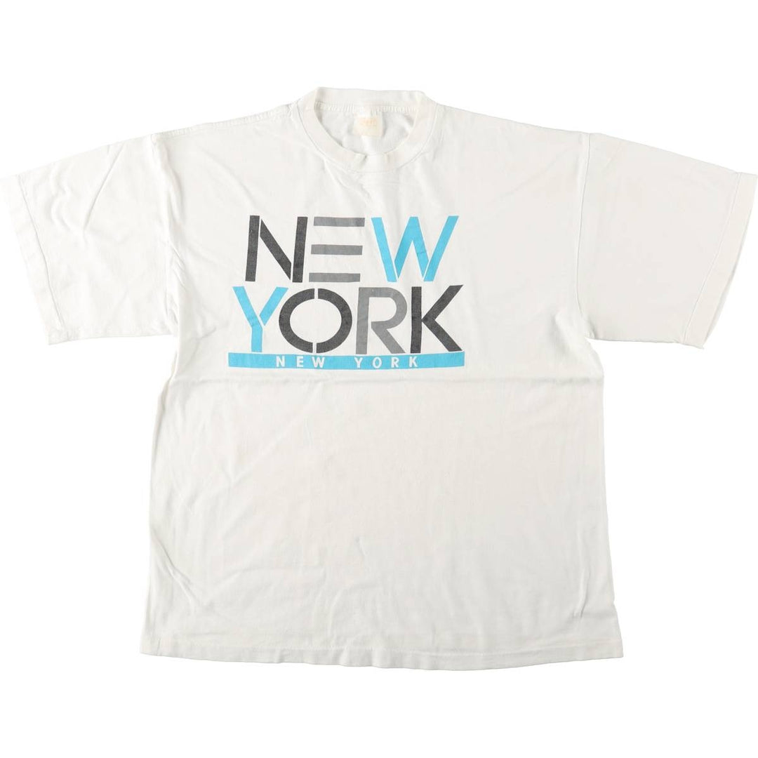 90'S SST NEW YORK Souvenir T-shirt, Men's XL equivalent, Vintage unclear white type Vintage Second Hand