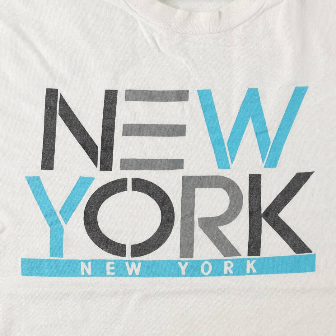 90'S SST NEW YORK Souvenir T-shirt, Men's XL equivalent, Vintage unclear white type Vintage Second Hand
