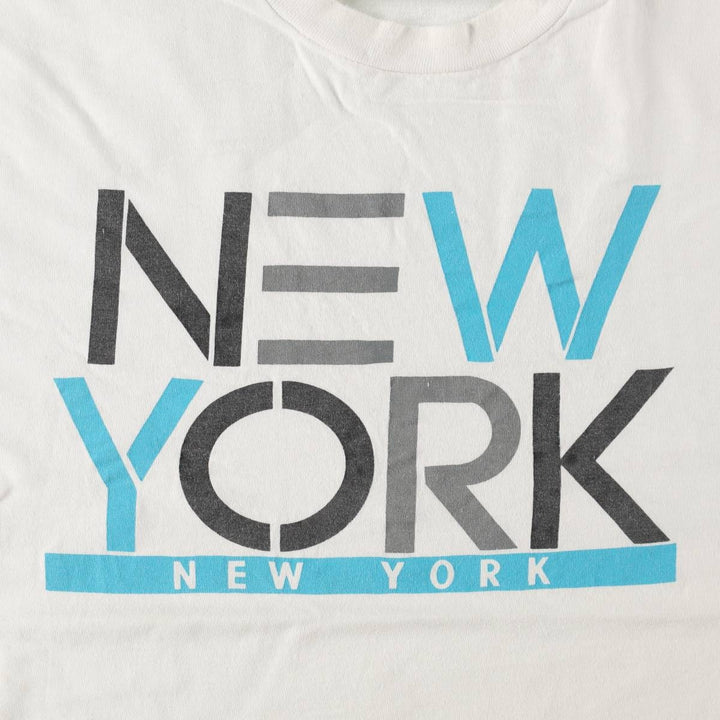 90'S SST NEW YORK Souvenir T-shirt, Men's XL equivalent, Vintage unclear white type Vintage Second Hand