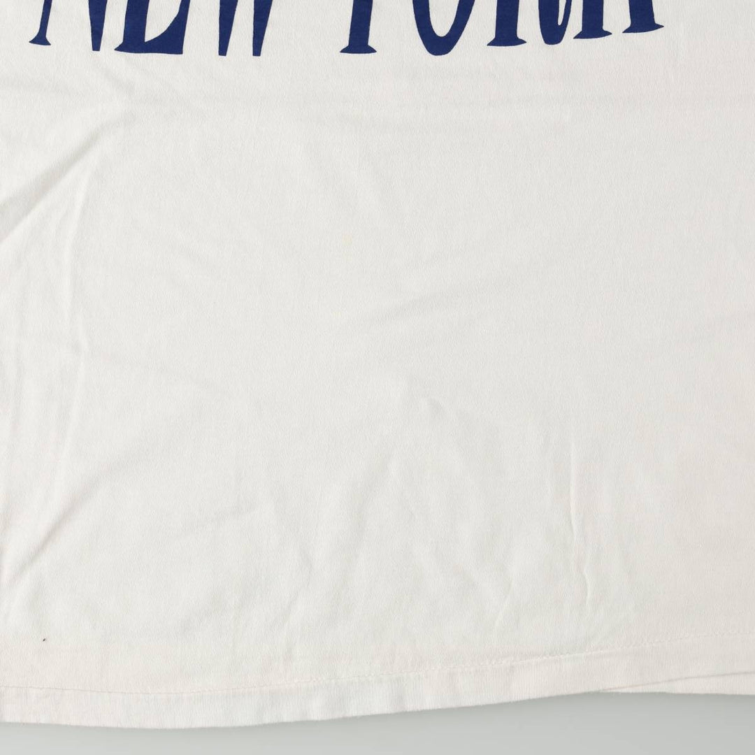 90'S SAAD NEW YORK Souvenir T-shirt, Men's XL equivalent, Vintage cotton white type Vintage Second Hand