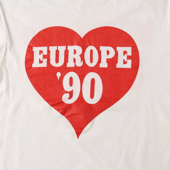 90'S Fruit of the Loom printed T-shirt, made in the USA, men's size L, vintage cotton white type Vintage Second Hand