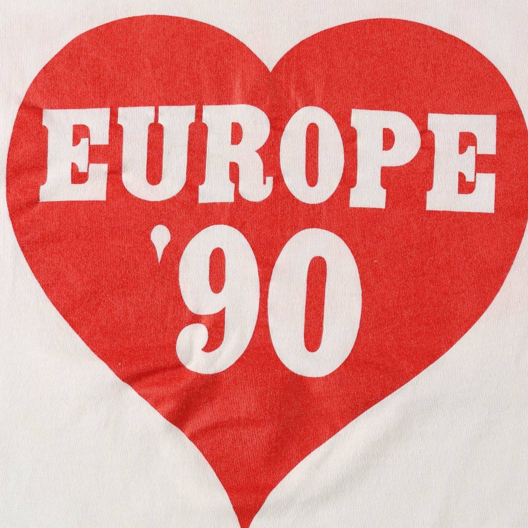 90'S Fruit of the Loom printed T-shirt, made in the USA, men's size L, vintage cotton white type Vintage Second Hand