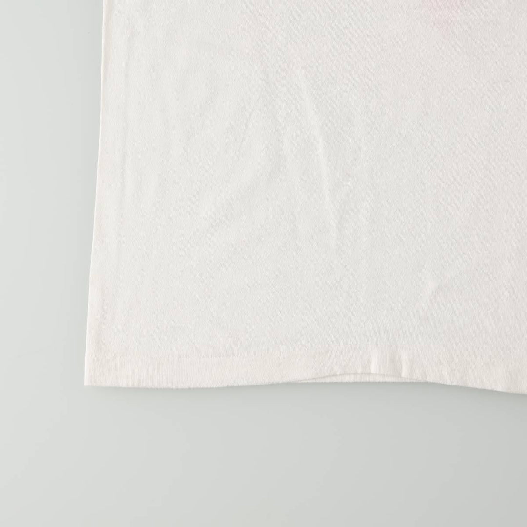 90'S Fruit of the Loom printed T-shirt, made in the USA, men's size L, vintage cotton white type Vintage Second Hand