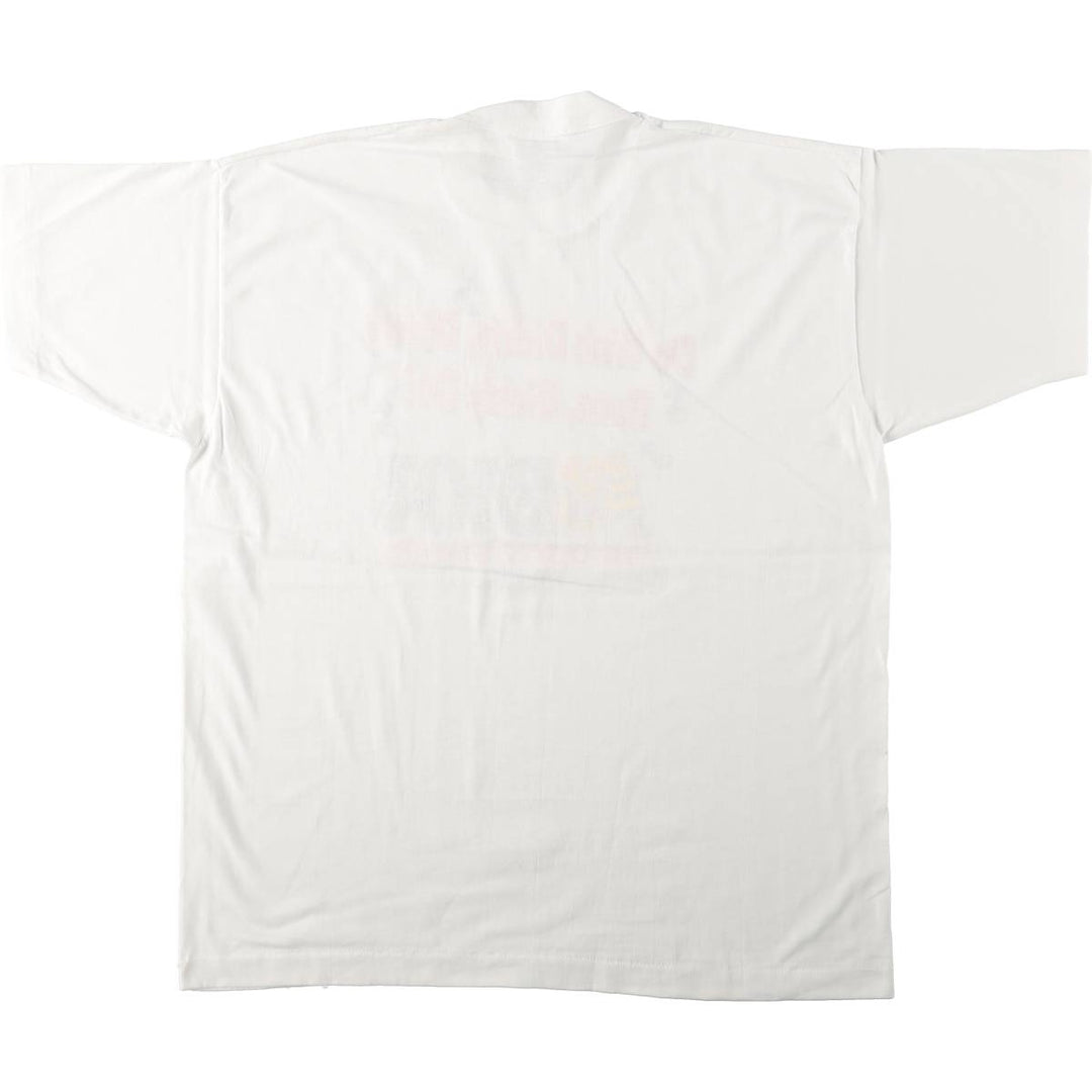 90'S Fruit of the Loom Radio Station Advertising T-Shirt, Made in USA, Men's XL equivalent, Vintage cotton white type Vintage Second Hand