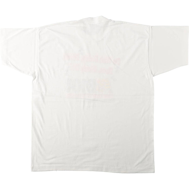 90'S Fruit of the Loom Radio Station Advertising T-Shirt, Made in USA, Men's XL equivalent, Vintage cotton white type Vintage Second Hand