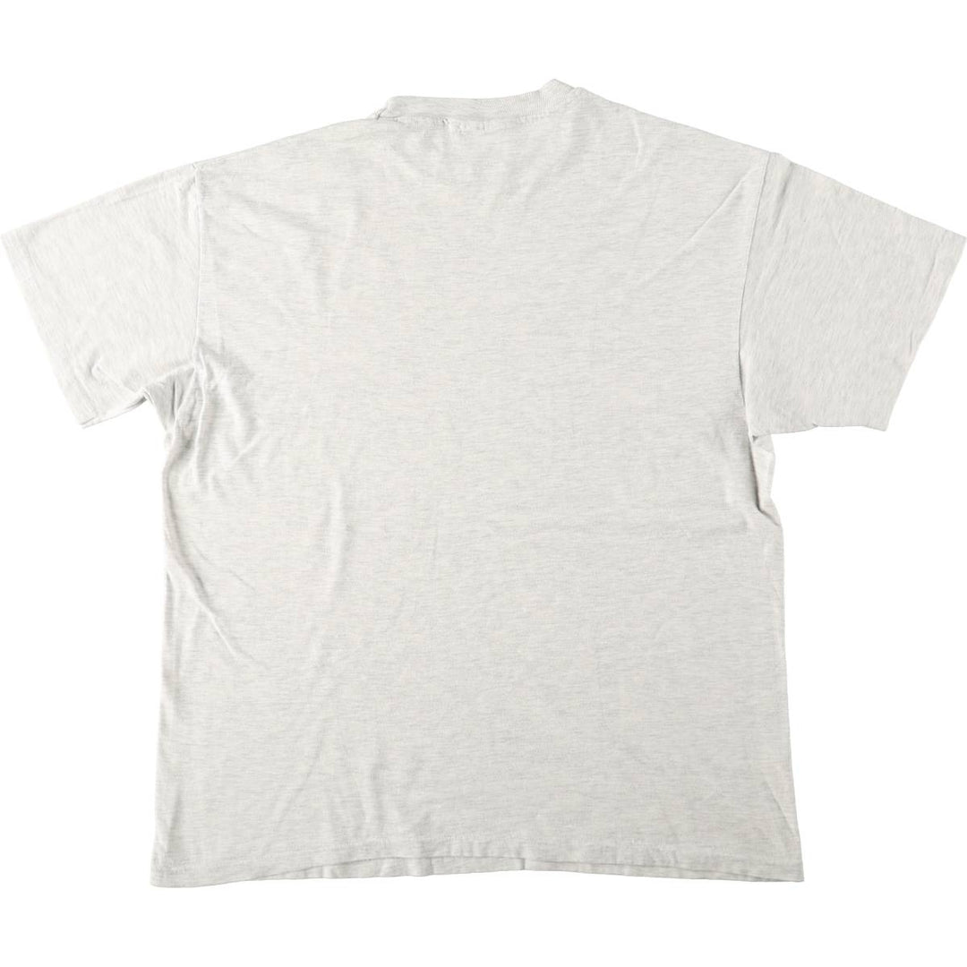 90'S Hanes BEEFY-T Printed T-shirt Made in USA Men's XL Vintage cotton pale white type Vintage Second Hand