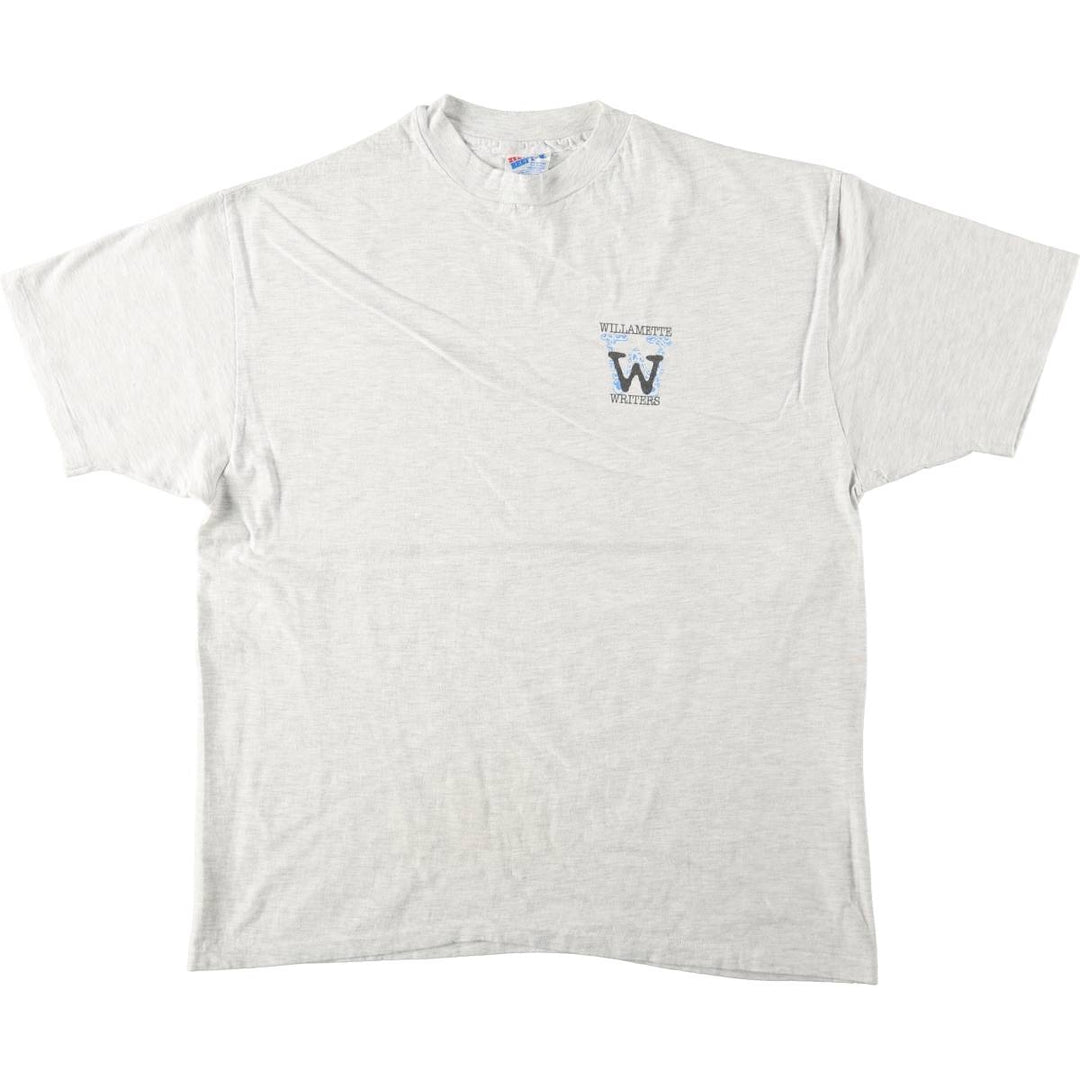 90'S Hanes BEEFY-T Printed T-shirt Made in USA Men's XL Vintage cotton pale white type Vintage Second Hand