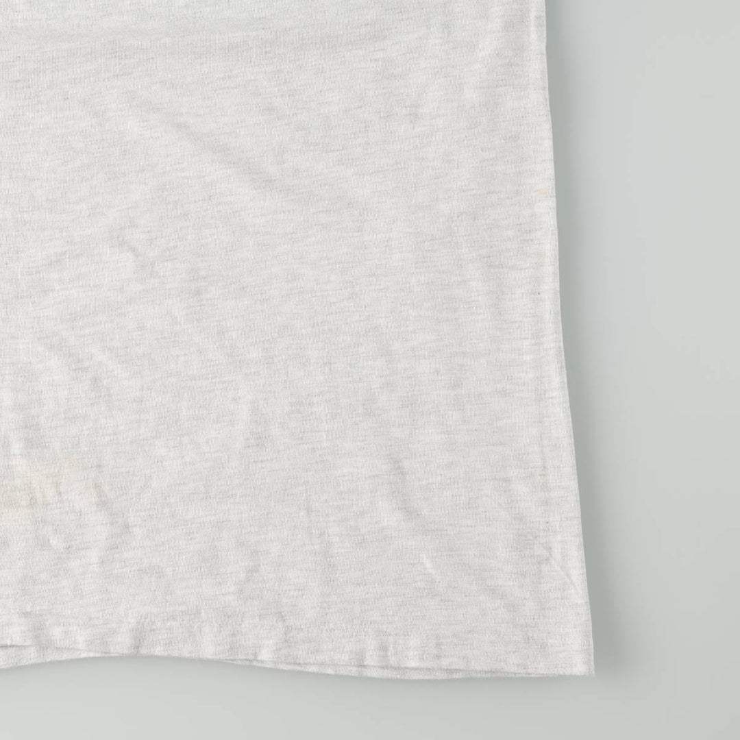 90'S Hanes BEEFY-T Printed T-shirt Made in USA Men's XL Vintage cotton pale white type Vintage Second Hand