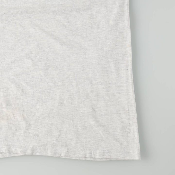 90'S Hanes BEEFY-T Printed T-shirt Made in USA Men's XL Vintage cotton pale white type Vintage Second Hand